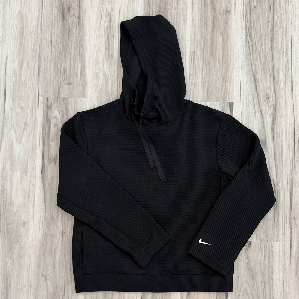 Nike Black Hoodie Cropped Women’s Ribbed Sweatshirt  size XS